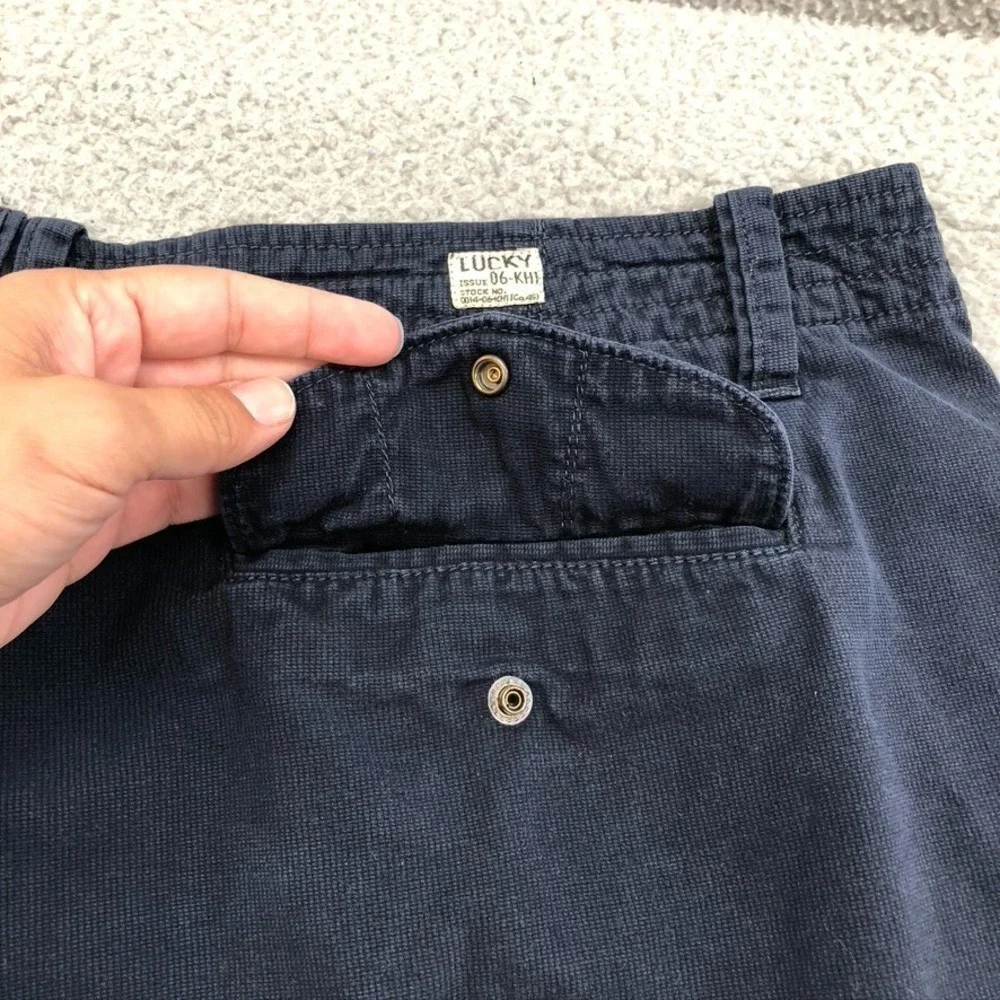 Lucky Brand Shorts Mens 38 Blue Utility Basic Classic Dark Academia Normcore